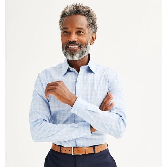 Apt 9 Stretch Slim Fit Button UP Shirt US Men's XL - Picture 1 of 8